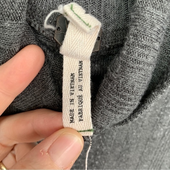 We the Free Gray Ribbed Turtleneck Long Sleeve Dress Size M - Picture 5 of 11